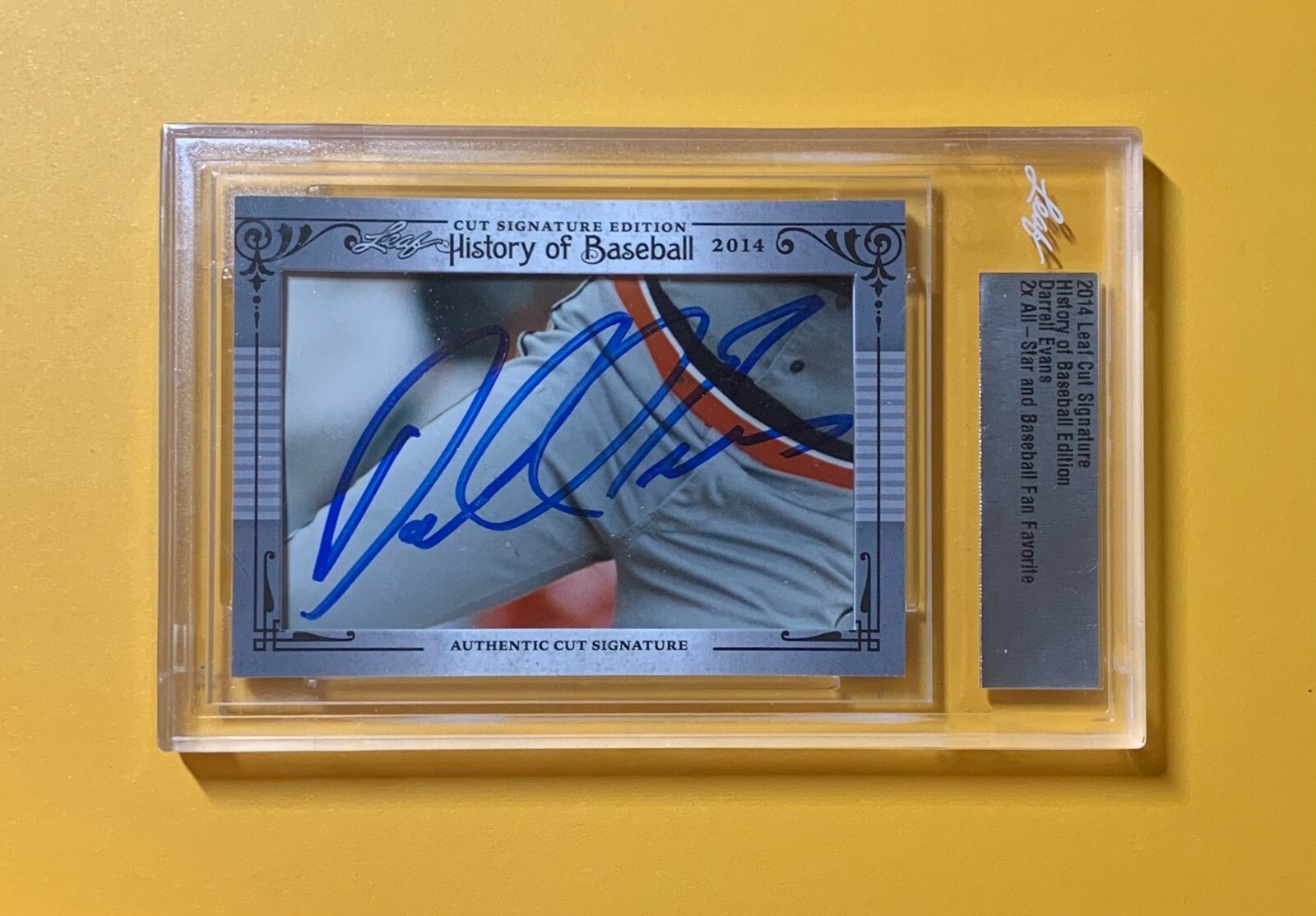 2014 LEAF CUT SIGNATURE HISTORY OF BASEBALL DARRELL EVANS