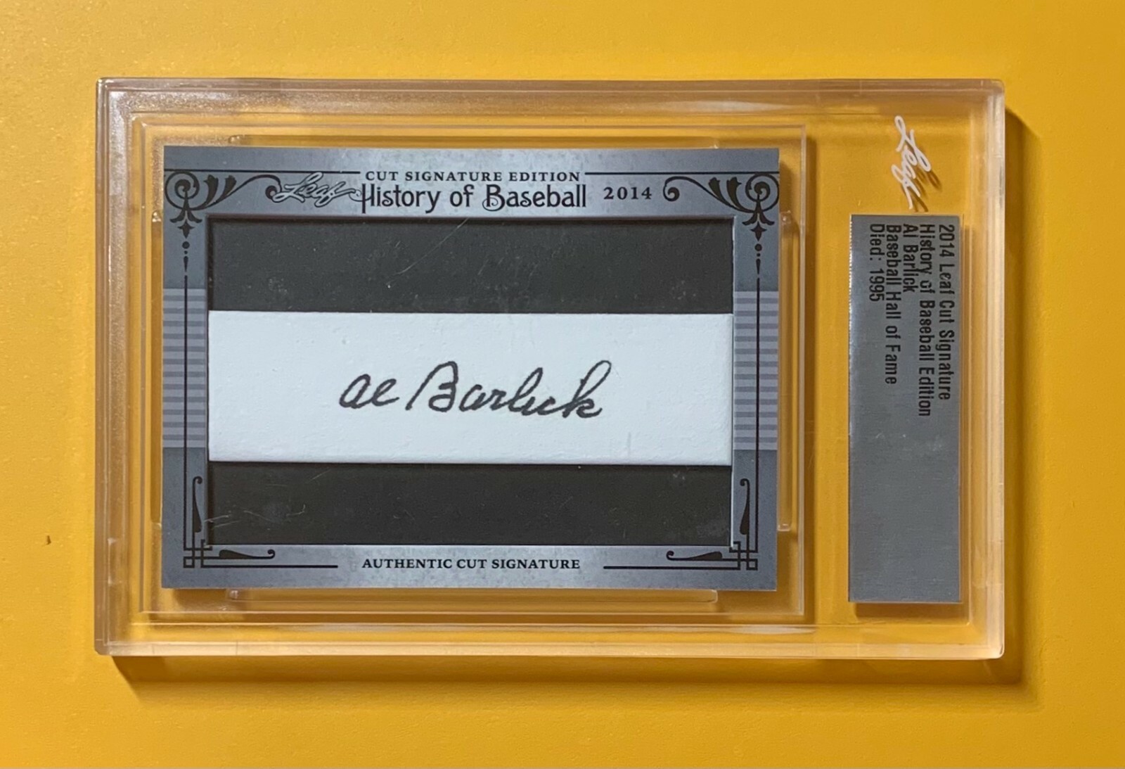 2014 LEAF CUT SIGNATURE HISTORY OF BASEBALL AL BARLICK