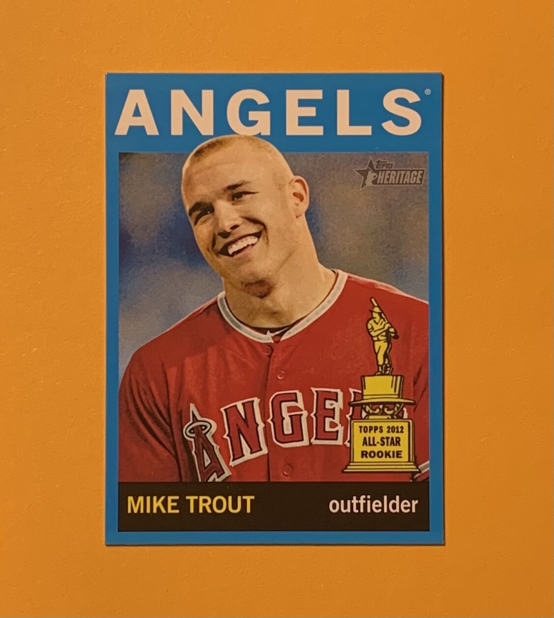 2013 TOPPS HERITAGE MIKE TROUT BLUE BORDER ROOKIE CUP #430 ANGELS