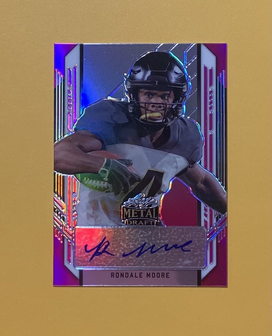 2021 LEAF METAL DRAFT RONDALE MOORE ROOKIE AUTO #PA-RM1 /20 CARDINALS