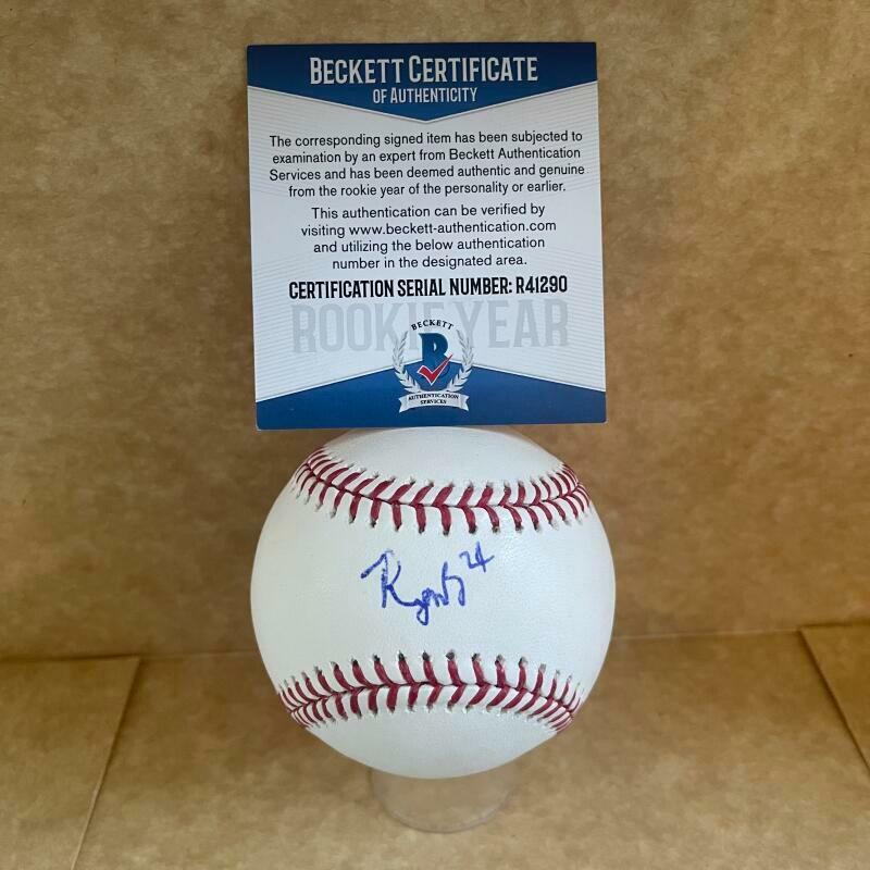 RYAN BRUNO PERFECT GAME SIGNED AUTOGRAPHED M.L. BASEBALL BAS R41290