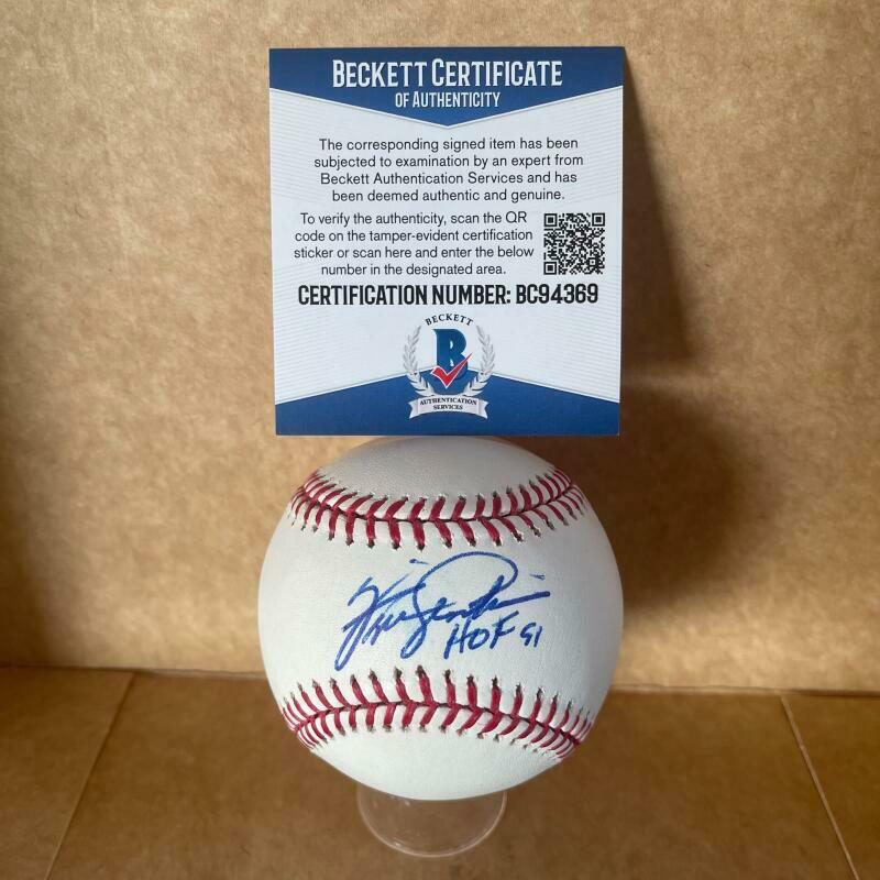 FERGIE JENKINS CUBS HOF 91 SIGNED AUTOGRAPHED M.L. BASEBALL BAS BC94369