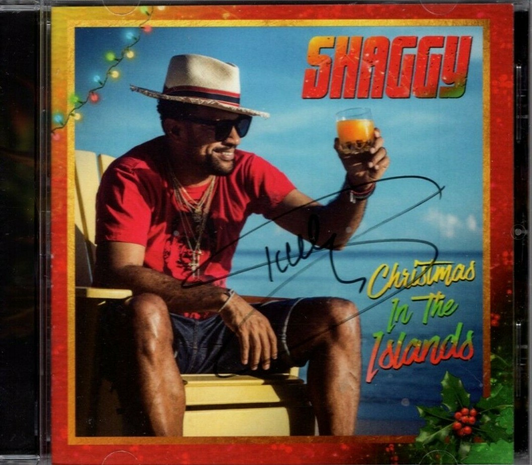 SHAGGY signed autographed CHRISTMAS IN THE ISLANDS CD Insert Booklet