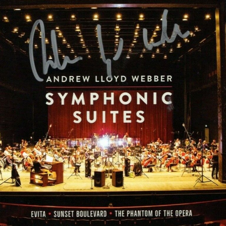 ANDREW LLOYD WEBBER SIGNED AUTOGRAPHED SYMPHONIC SUITES CD INSERT BOOKLET COLLECTIBLE MEMORABILIA
