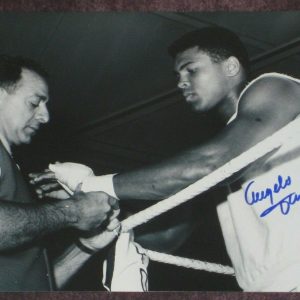 ANGELO DUNDEE Signed 11x14 PHOTO w/ MUHAMMAD ALI with Beckett COA