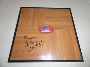 BRUCE WEBER SIGNED FRAMED 12X12 FLOORBOARD KANSAS ST. WILDCATS STATE PROOF COLLECTIBLE MEMORABILIA