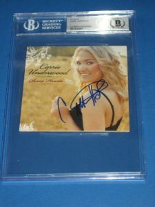 CARRIE UNDERWOOD SIGNED SOME HEARTS CD COVER BECKETT AUTHENTICATED & ENCAP COLLECTIBLE MEMORABILIA