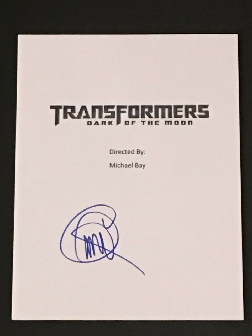 CHARLIE ADLER SIGNED TRANSFORMERS: DARK OF THE MOON SCRIPT STARSCREAM ...