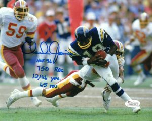 CHARLIE JOINER HAND SIGNED 8×10 COLOR PHOTO CHARGERS 4 INSCRIPTIONS+JSA COLLECTIBLE MEMORABILIA