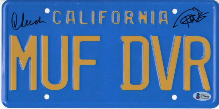 CHEECH & CHONG SIGNED LICENSE PLATE UP IN SMOKE AUTOGRAPH PROOF BECKETT COA 35 COLLECTIBLE MEMORABILIA