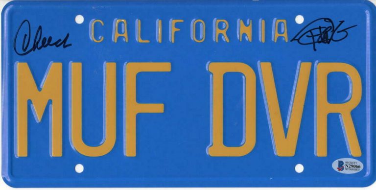 CHEECH & CHONG SIGNED LICENSE PLATE UP IN SMOKE AUTOGRAPH PROOF BECKETT COA 37 COLLECTIBLE MEMORABILIA