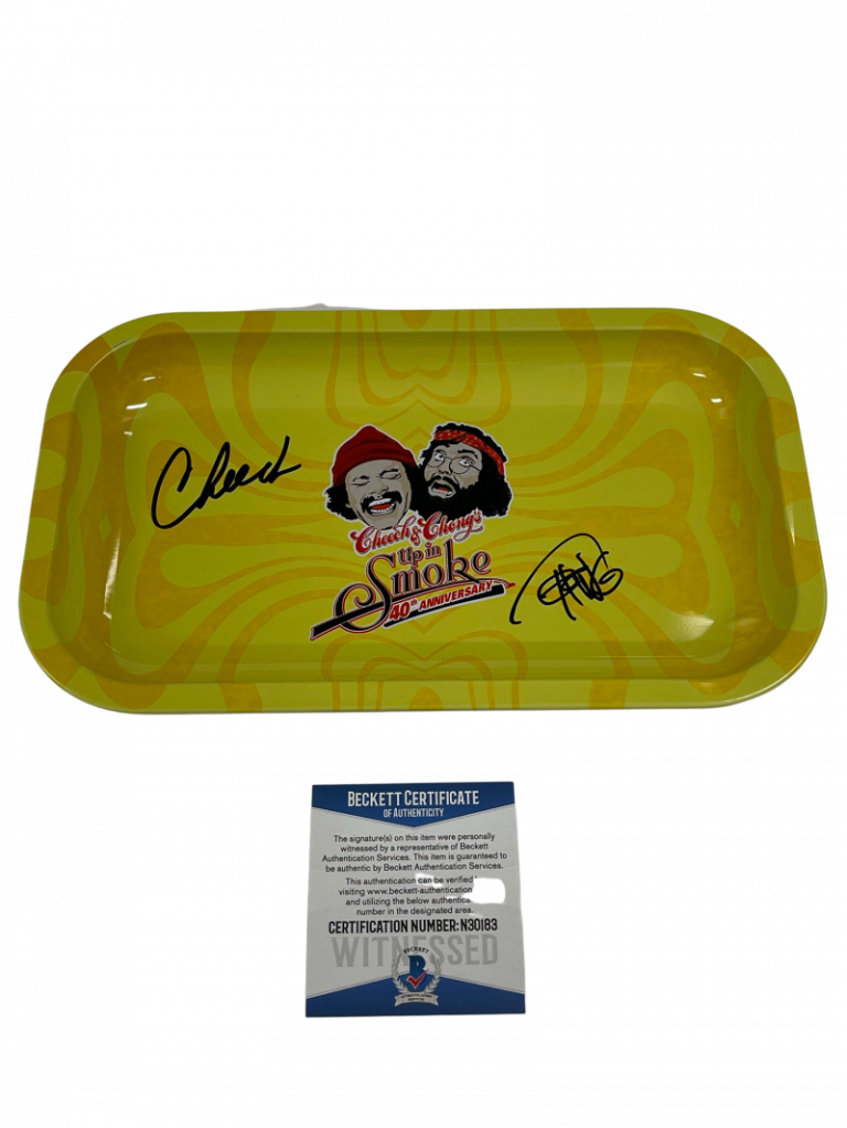 CHEECH AND CHONG SIGNED LARGE ROLLING TRAY AUTOGRAPH BECKETT PROOF COA 14 COLLECTIBLE MEMORABILIA