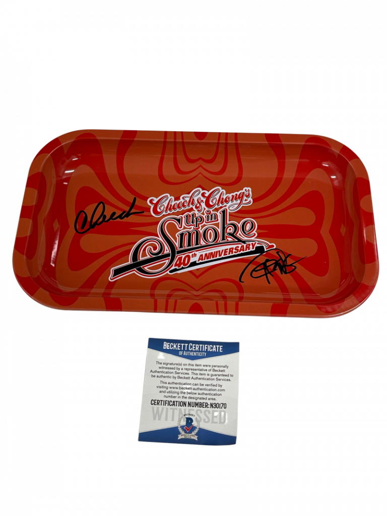 Cheech And Chong Signed Large Rolling Tray Autograph Beckett Proof Coa 22 Autographia