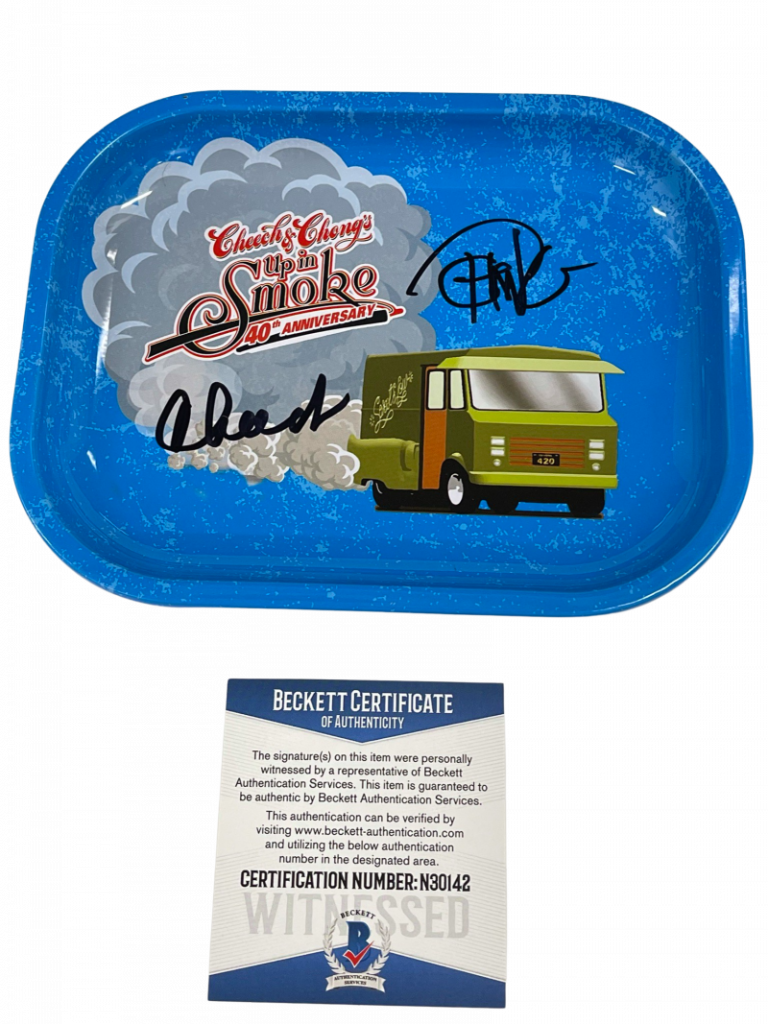 CHEECH AND CHONG SIGNED SMALL ROLLING TRAY AUTOGRAPH BECKETT PROOF COA 2 COLLECTIBLE MEMORABILIA