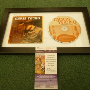 CHRIS YOUNG AUTOGRAPHED FRAMED SELF TITLED SIGNED CD JSA AUTHENTICATED COLLECTIBLE MEMORABILIA