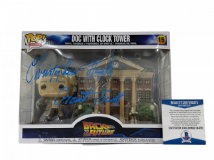 CHRISTOPHER LLOYD SIGNED BACK TO THE FUTURE TOWN CLOCK TOWER FUNKO BECKETT 22 COLLECTIBLE MEMORABILIA