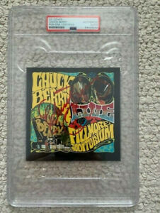 CHUCK BERRY HAND SIGNED LIVE AT FILLMORE CD COVER VERY RARE PSA SLABBED COLLECTIBLE MEMORABILIA