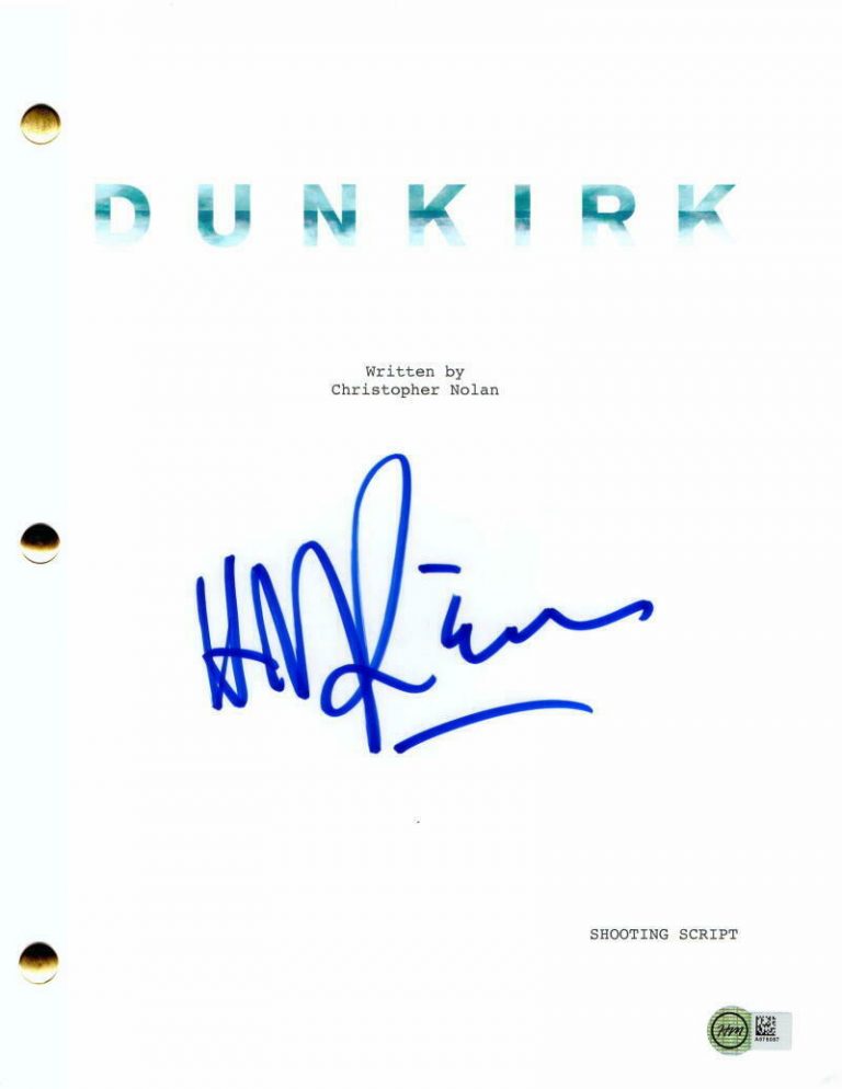 COMPOSER HANS ZIMMER SIGNED AUTOGRAPH DUNKIRK MOVIE SCRIPT – CHRISTOPHER NOLAN COLLECTIBLE MEMORABILIA