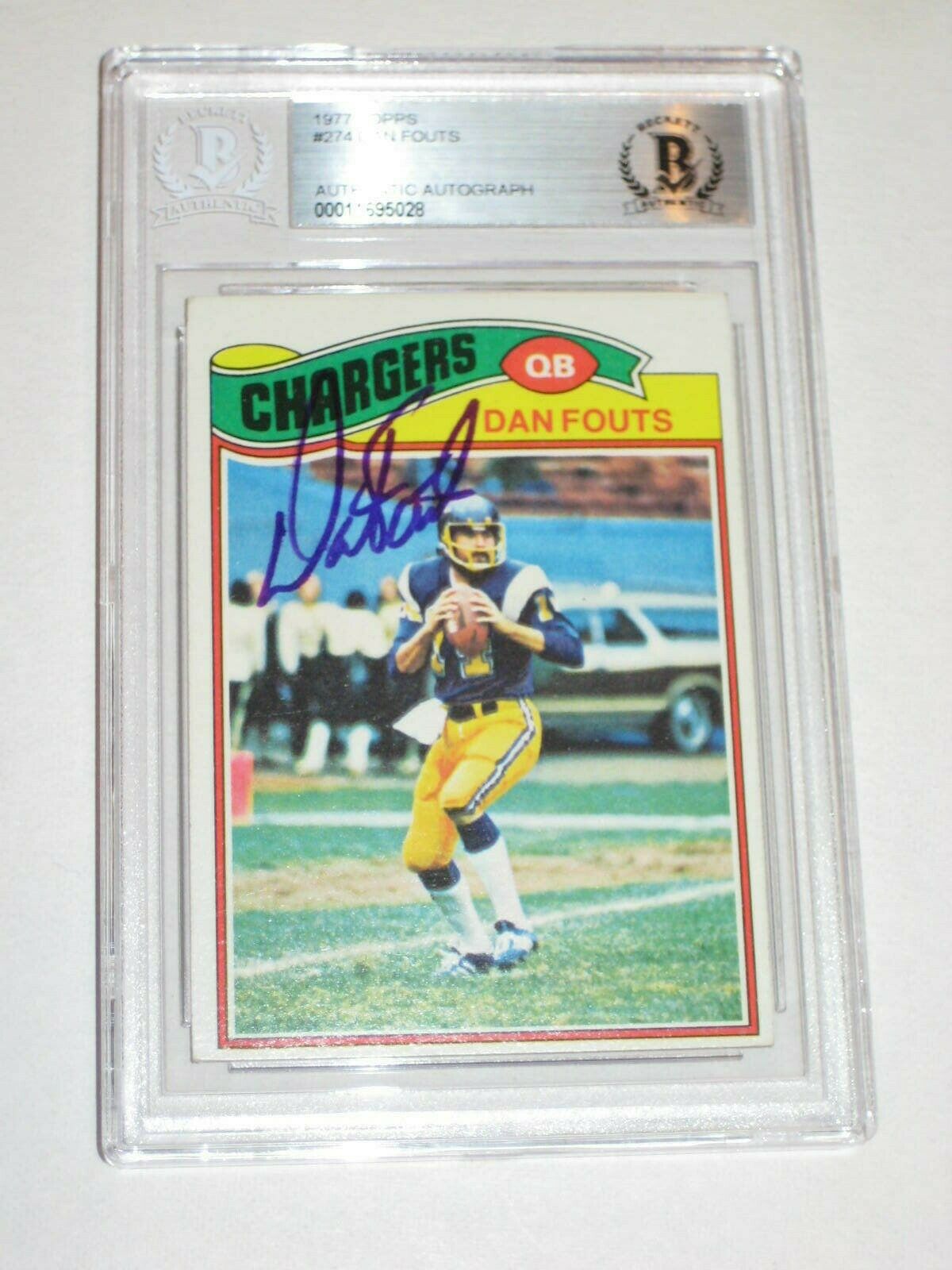 Dan Fouts Autographed Chargers Topps Fan Favorites Football Card BAS –  www.