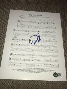 DAVE GROHL SIGNED AUTOGRAPH SHEET MUSIC PRETENDER FOO FIGHTERS MSG BECKETT BAS G COLLECTIBLE MEMORABILIA