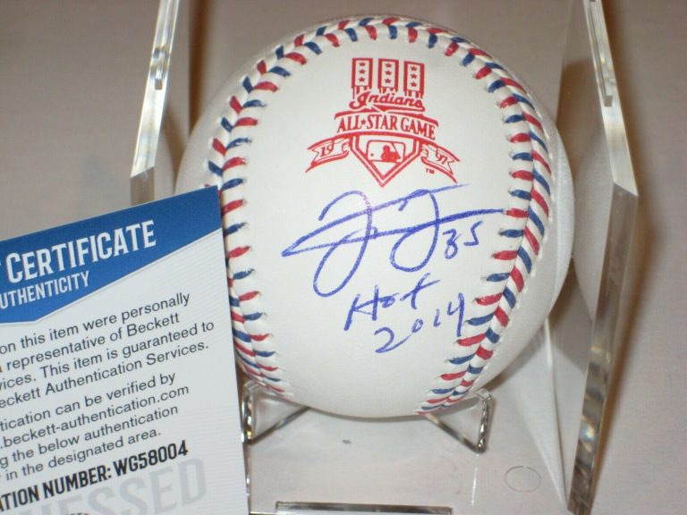 FRANK THOMAS SIGNED OFFICIAL 1997 ALL-STAR BASEBALL W/ BECKETT COA & HOF INSCRIP COLLECTIBLE MEMORABILIA
