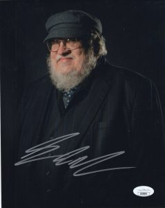 GEORGE RR MARTIN HAND SIGNED 8×10 PHOTO BEST POSE GAME OF THRONES JSA COLLECTIBLE MEMORABILIA