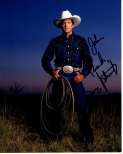 GEORGE STRAIT AUTOGRAPHED SIGNED PHOTOGRAPH – TO JOHN COLLECTIBLE MEMORABILIA