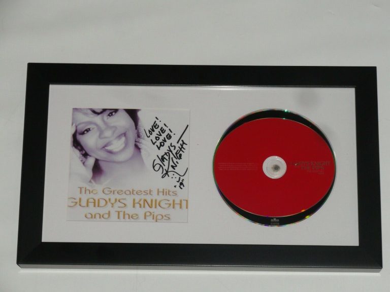 GLADYS KNIGHT SIGNED FRAMED GLADYS KNIGHT & THE PIPS GREATEST HITS CD 1 JSA COA COLLECTIBLE MEMORABILIA