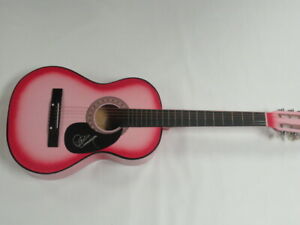 JANA KRAMER SIGNED HOT PINK ACOUSTIC GUITAR WHY YA WANNA PROOF AUTOGRAPHED COLLECTIBLE MEMORABILIA