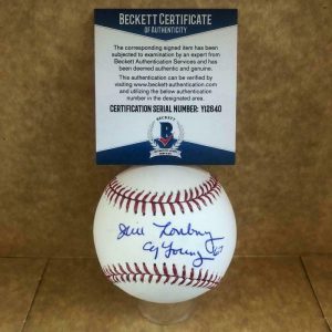 JIM LONBORG CY YOUNG 67 RED SOX SIGNED AUTO M.L. BASEBALL BECKETT Y12640 COLLECTIBLE MEMORABILIA
