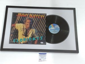 JIMMY BUFFETT SIGNED FRAMED “FLORIDAYS” ALBUM PROMO FLAT AUTOGRAPHED PSA COA COLLECTIBLE MEMORABILIA