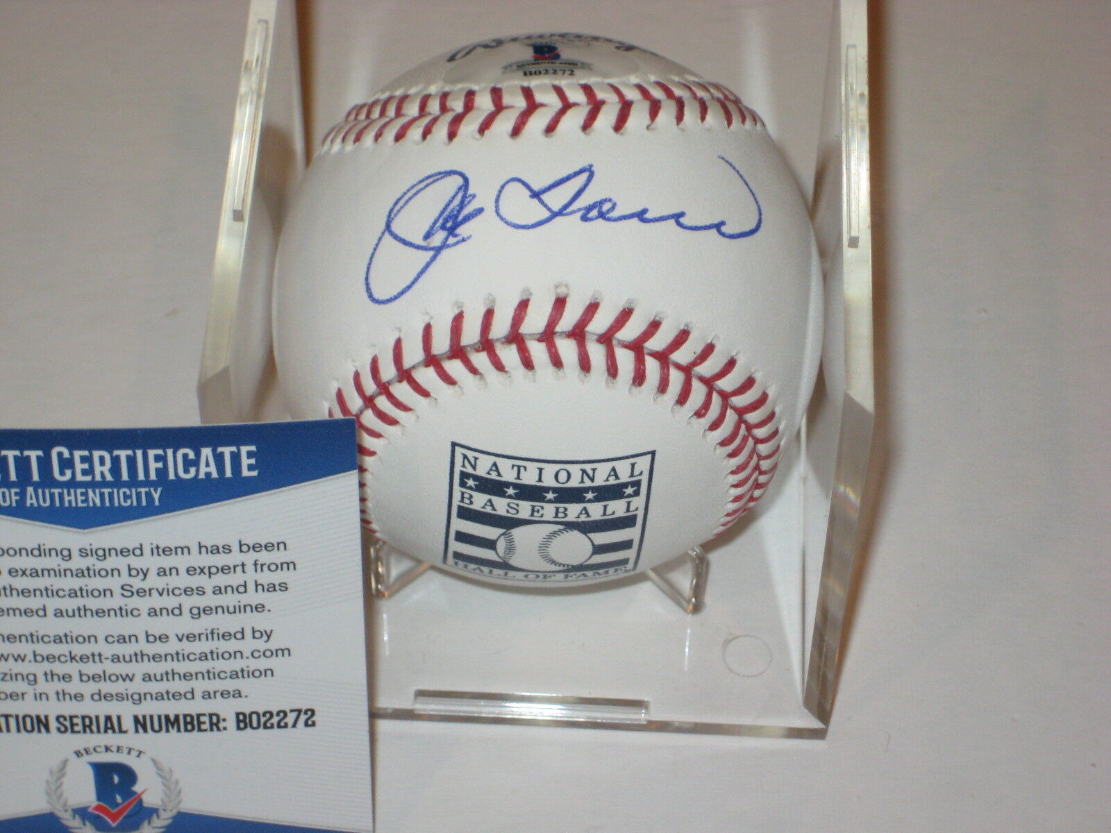 JOE TORRE (Yankees) Signed Official HALL OF FAME MLB Baseball w/ Beckett COA