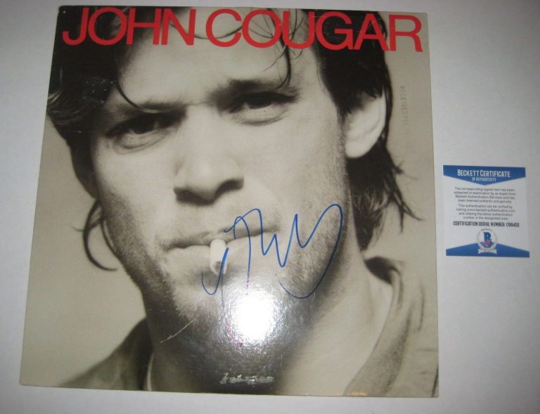 JOHN MELLENCAMP SIGNED JOHN COUGAR ALBUM W/ BECKETT COA COLLECTIBLE MEMORABILIA