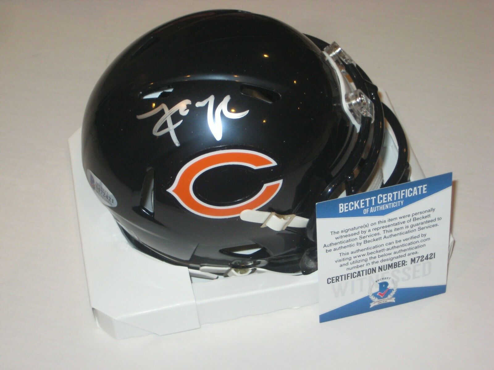 Khalil Mack Chicago Bears Signed Autographed Football Mini Helmet Global COA