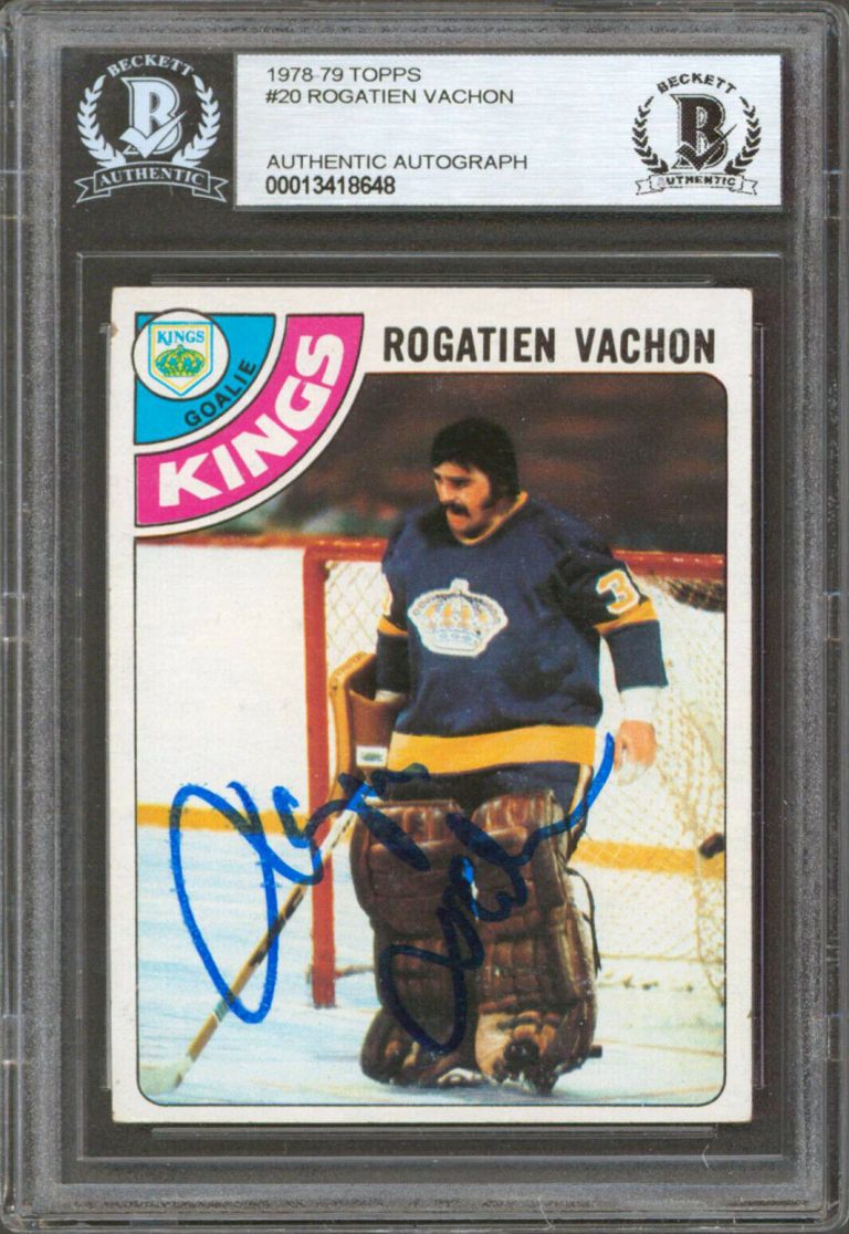 KINGS ROGATIEN VACHON AUTHENTIC SIGNED 1978 TOPPS #20 CARD BAS SLABBED COLLECTIBLE MEMORABILIA