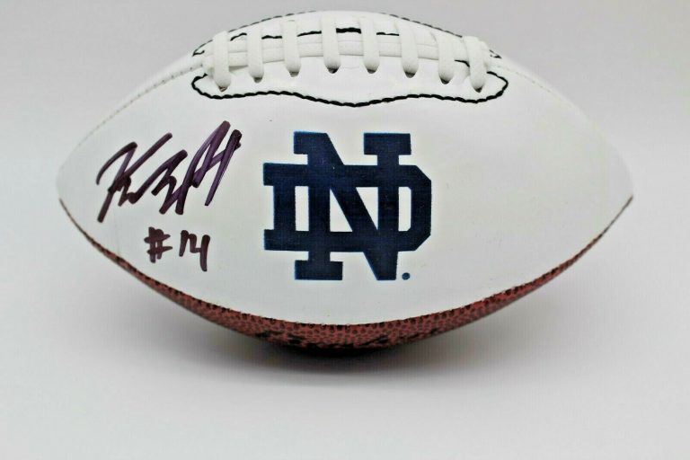 KYLE HAMILTON SIGNED NOTRE DAME FIGHTING IRISH MINI FOOTBALL W/JSA COA 9/11/21 COLLECTIBLE MEMORABILIA