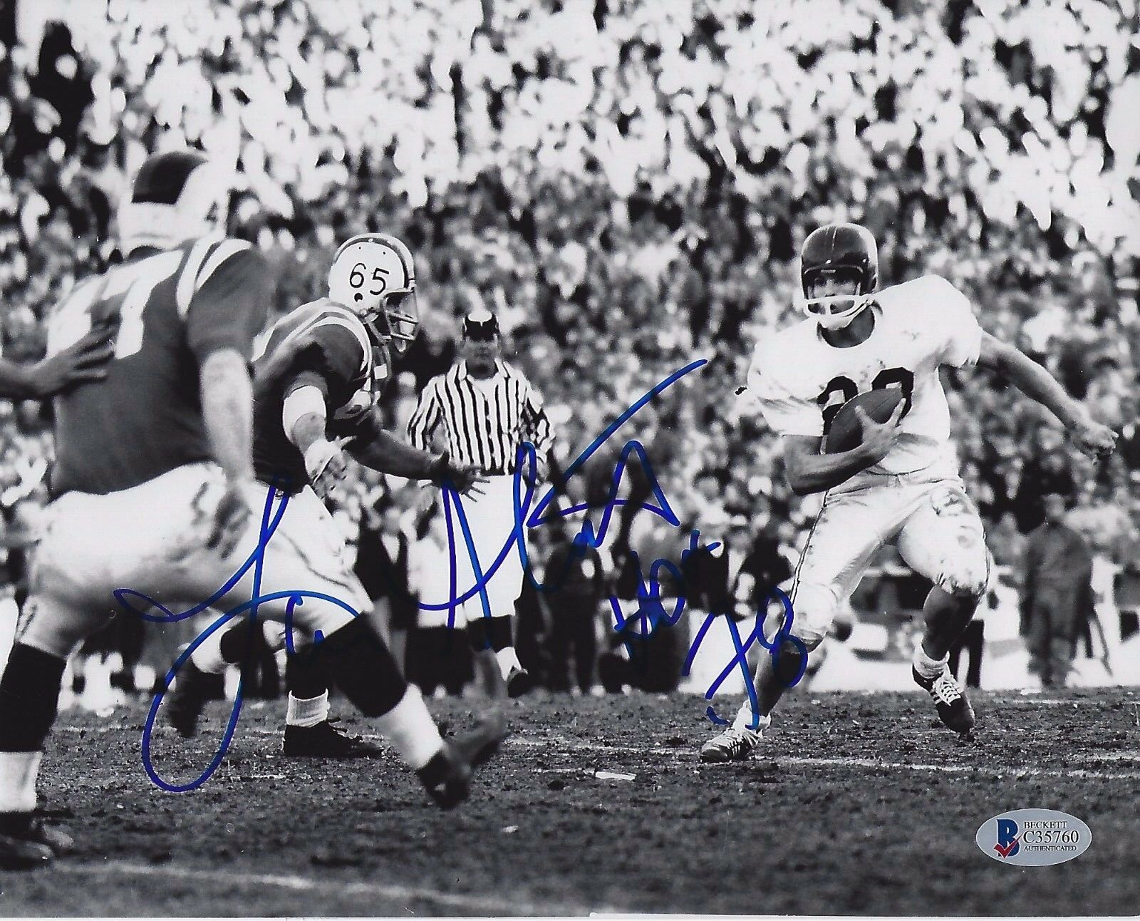 Lance Alworth Autographed Signed San Diego Chargers 8X10 Photo With Beckett  (Beckett) COA