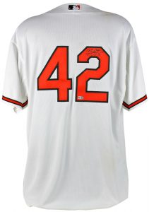 MANNY MACHADO SIGNED GAME USED VS NYY MAJESTIC #42 JACKIE ROBINSON JERSEY MLB COLLECTIBLE MEMORABILIA
