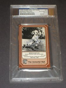 MARION MOTLEY SIGNED 1975 FLEER HALL OF FAME CARD PSA AUTHENTICATED COLLECTIBLE MEMORABILIA