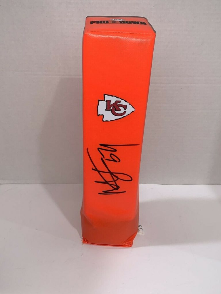 MELVIN INGRAM SIGNED TOUCHDOWN PYLON KANSAS CITY CHIEFS PROOF PSA COA ...