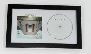 METRIC SIGNED FRAMED “SYNTHETICA” CD COVER EMILY HAINES JAMES SHAW ALL 4 RARE COLLECTIBLE MEMORABILIA