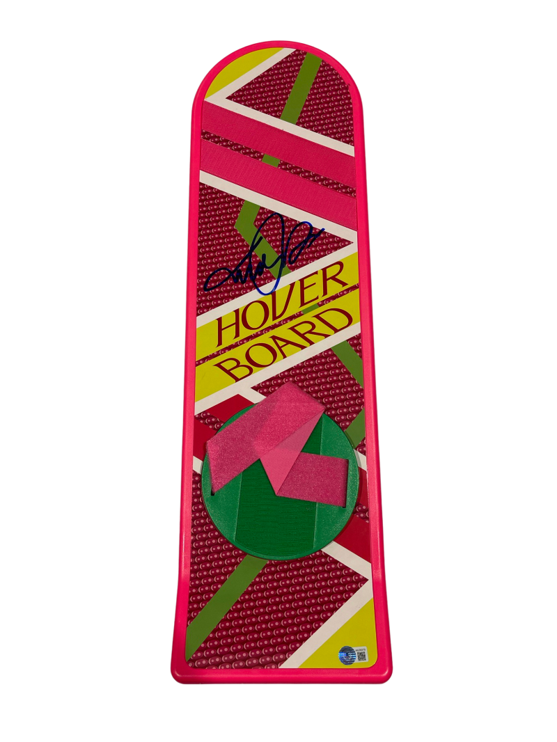 MICHAEL J FOX SIGNED BACK TO THE FUTURE HOVERBOARD AUTOGRAPH PROOF BECKETT 155