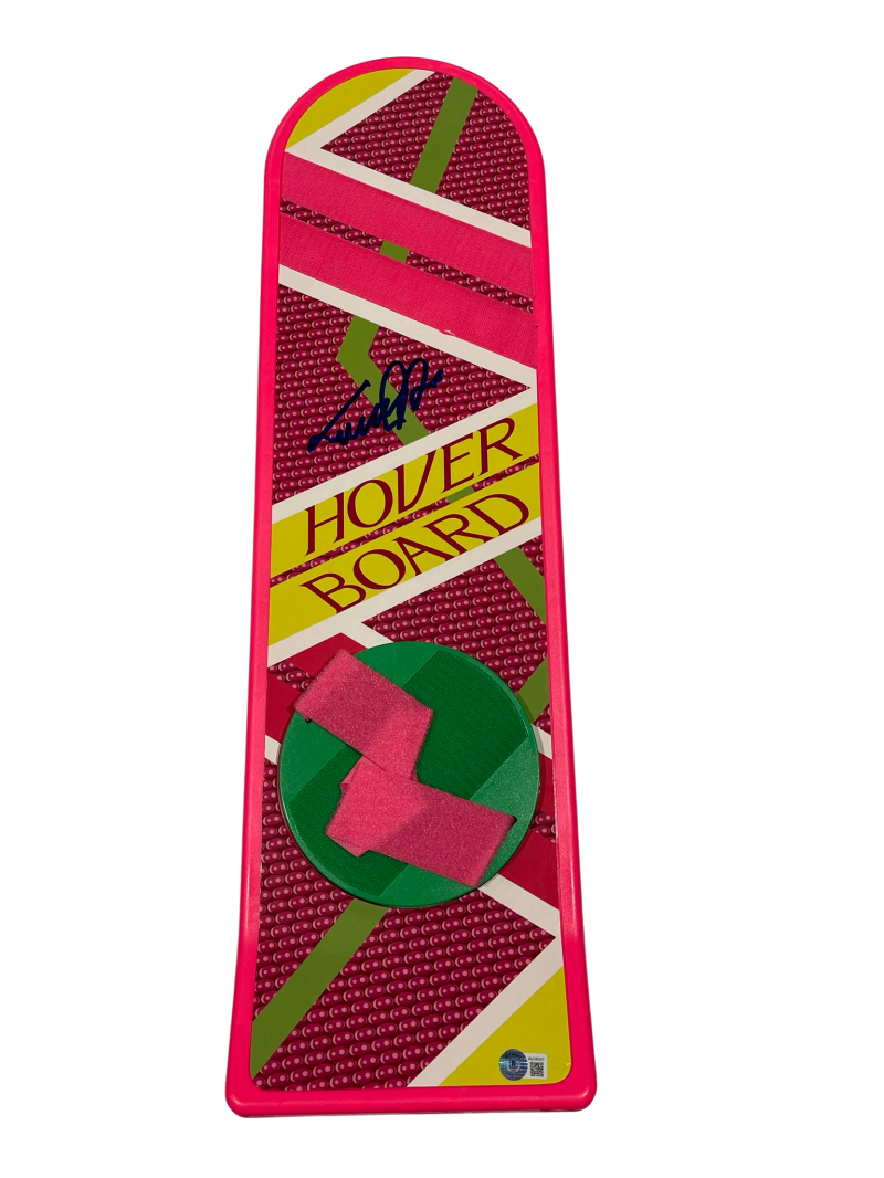 MICHAEL J FOX SIGNED BACK TO THE FUTURE HOVERBOARD AUTOGRAPH PROOF BECKETT 156