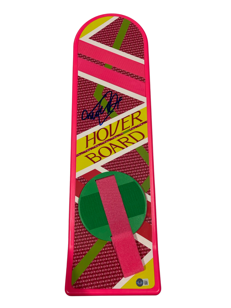 MICHAEL J FOX SIGNED BACK TO THE FUTURE HOVERBOARD AUTOGRAPH PROOF BECKETT 165