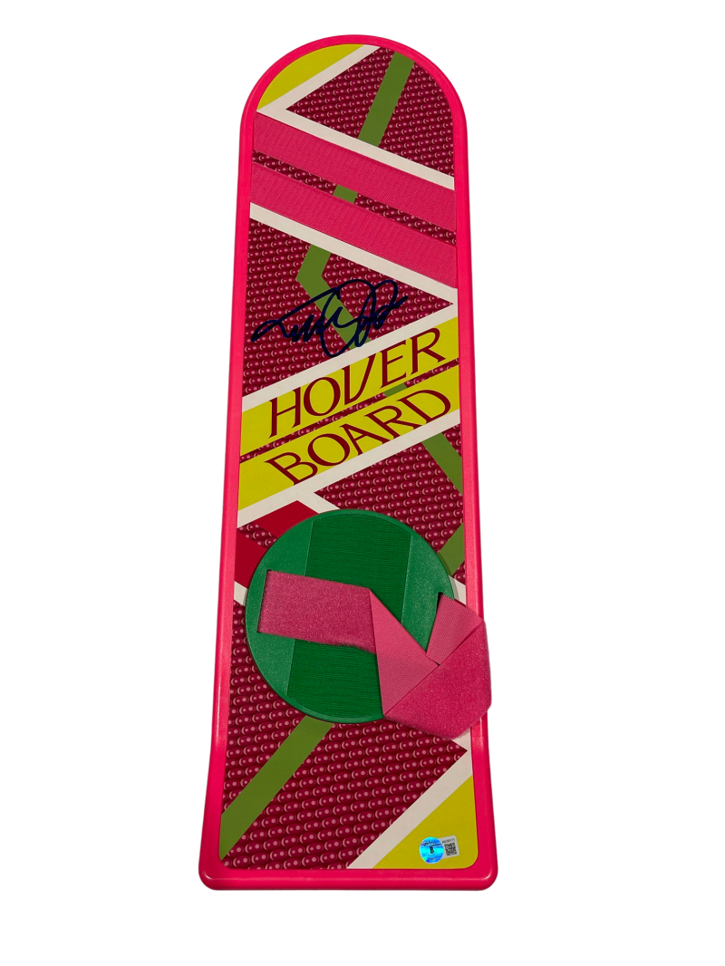 MICHAEL J FOX SIGNED BACK TO THE FUTURE HOVERBOARD AUTOGRAPH PROOF BECKETT 171