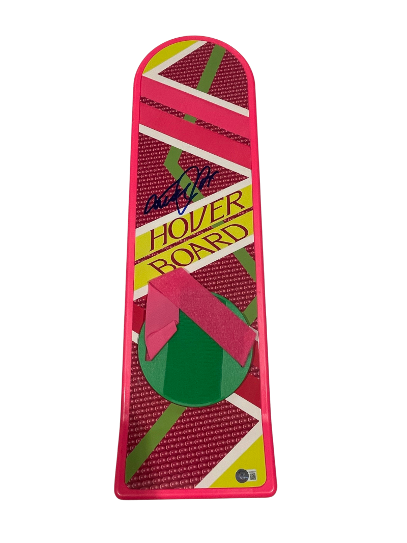 MICHAEL J FOX SIGNED BACK TO THE FUTURE HOVERBOARD AUTOGRAPH PROOF BECKETT 178