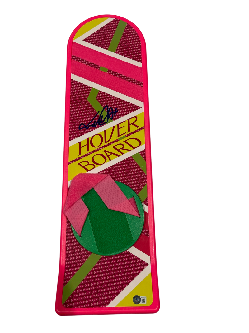 MICHAEL J FOX SIGNED BACK TO THE FUTURE HOVERBOARD AUTOGRAPH PROOF BECKETT 180