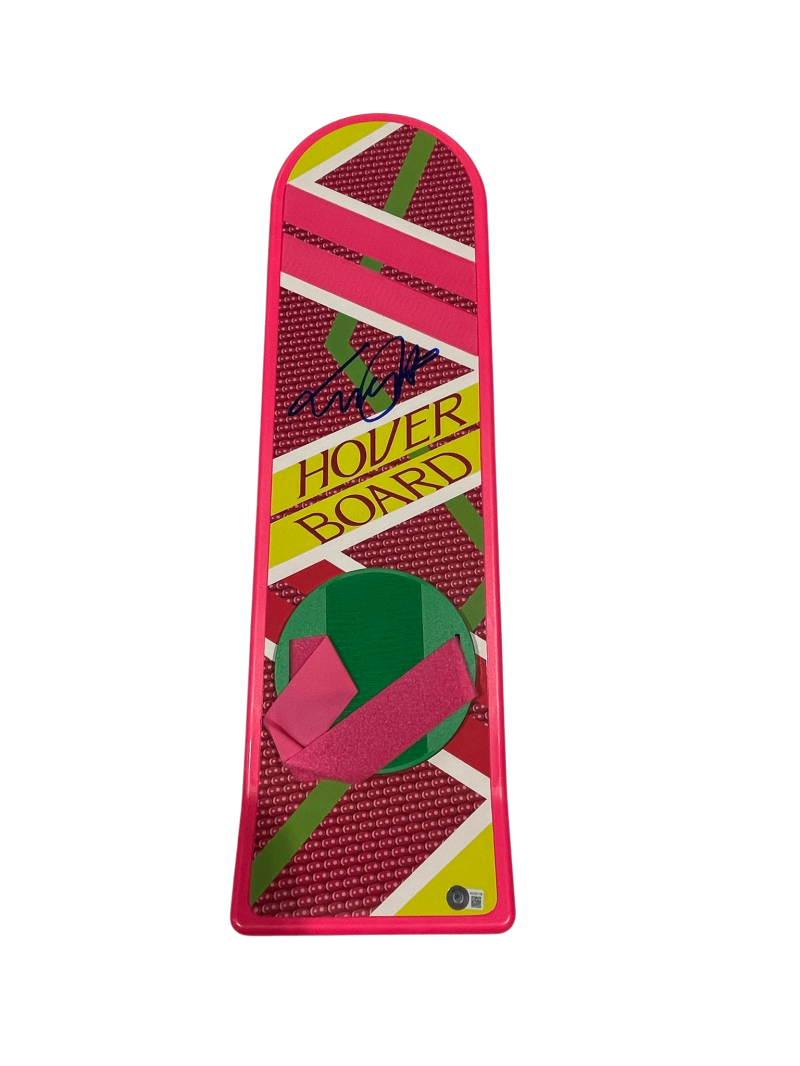 MICHAEL J FOX SIGNED BACK TO THE FUTURE HOVERBOARD AUTOGRAPH PROOF BECKETT 181