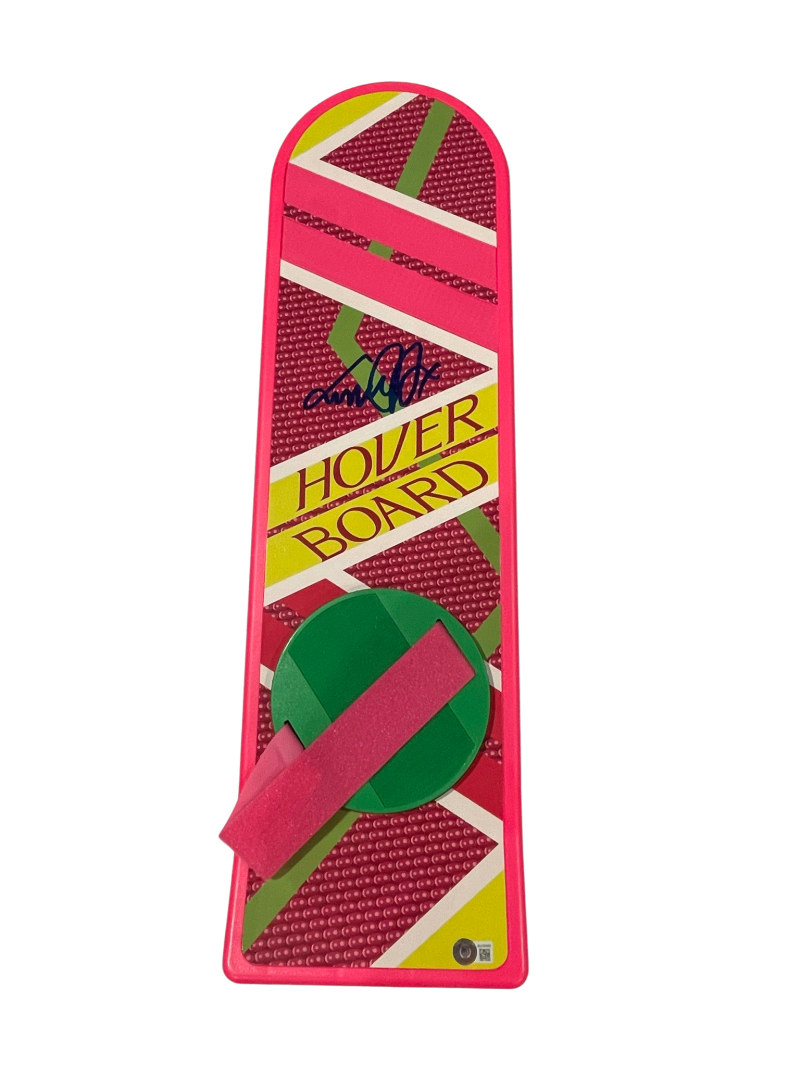 MICHAEL J FOX SIGNED BACK TO THE FUTURE HOVERBOARD AUTOGRAPH PROOF BECKETT 33