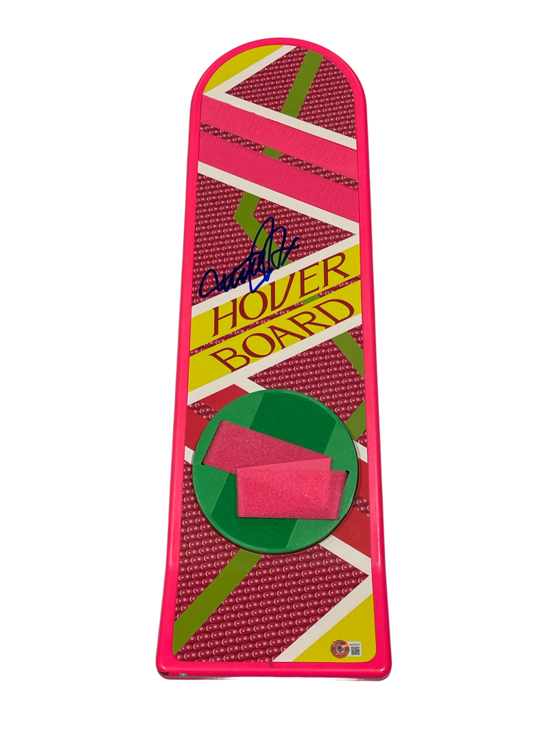 MICHAEL J FOX SIGNED BACK TO THE FUTURE HOVERBOARD AUTOGRAPH PROOF BECKETT 43